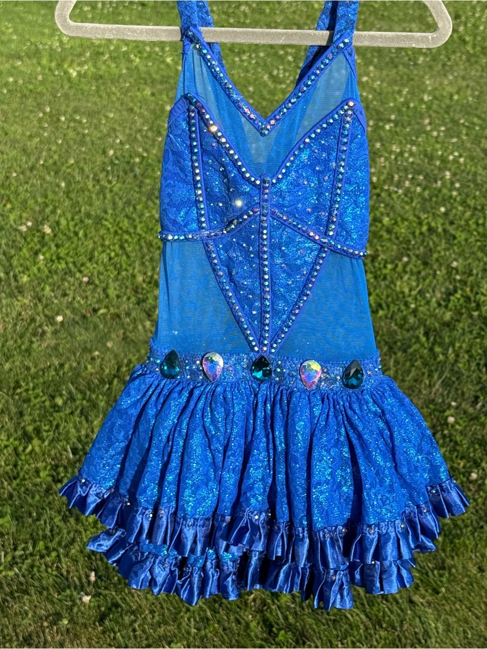 Custom blue dance costume